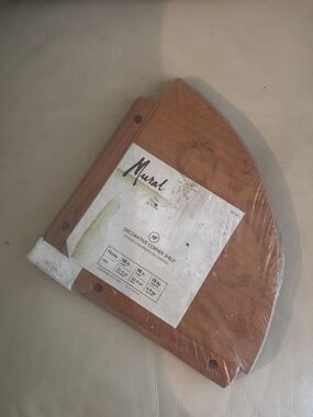 Mural Corner Wall Shelf in Cherry Brown